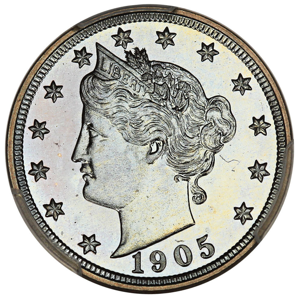 1905-PCGS-PF-67+-V-Nickel-CAC-Ex:-Hansen