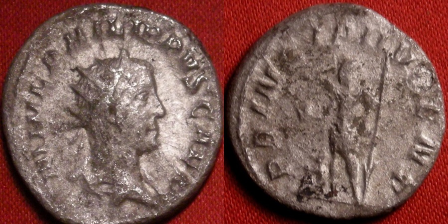 Philip-II-Caesar-AR-Silver-Antoninianus-Pick-Up.