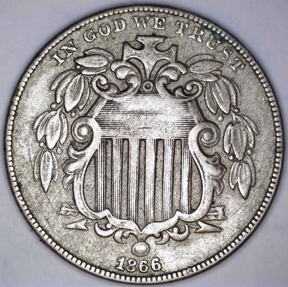 1866-Nickel-Minting-Error?