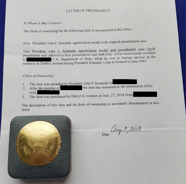 Presidential-Medal-Of-Appreciation---Kennedy-Award-Medal