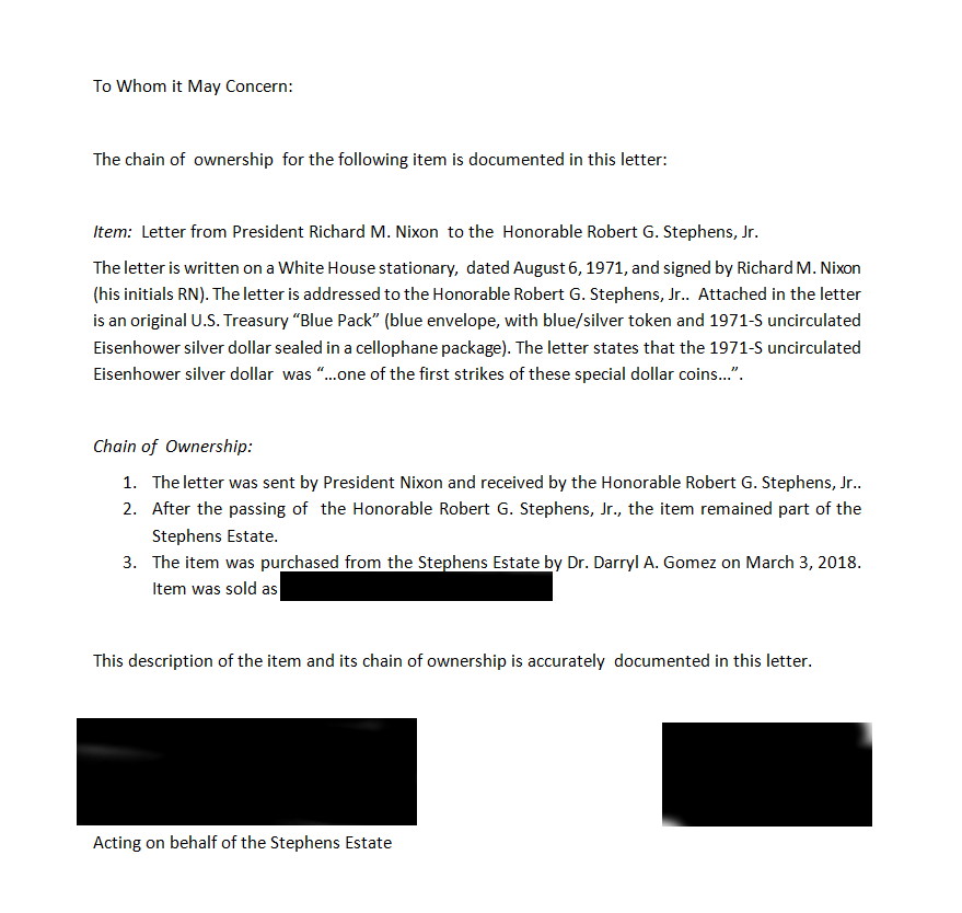 1971-S-First-Strike-Ikes-Proof-And-Blue-Ike-With-Provenance-Letter