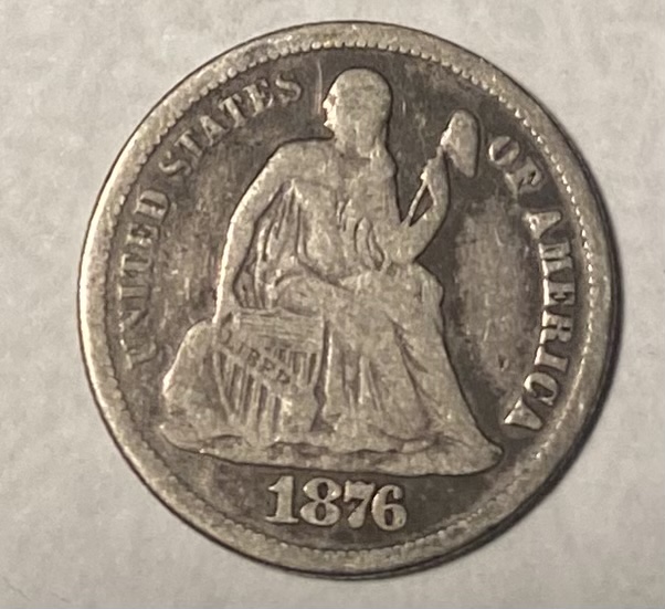 1876-Dime-For-Grading