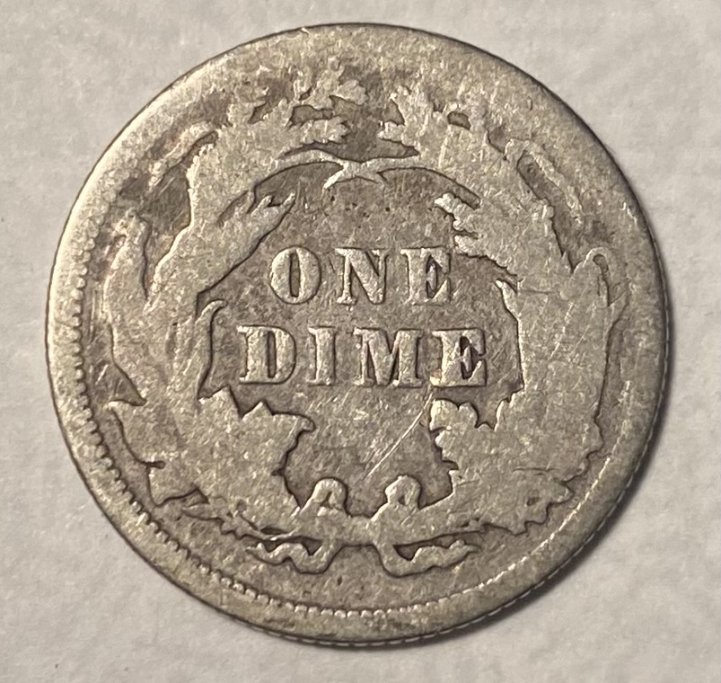 1876-Dime-For-Grading