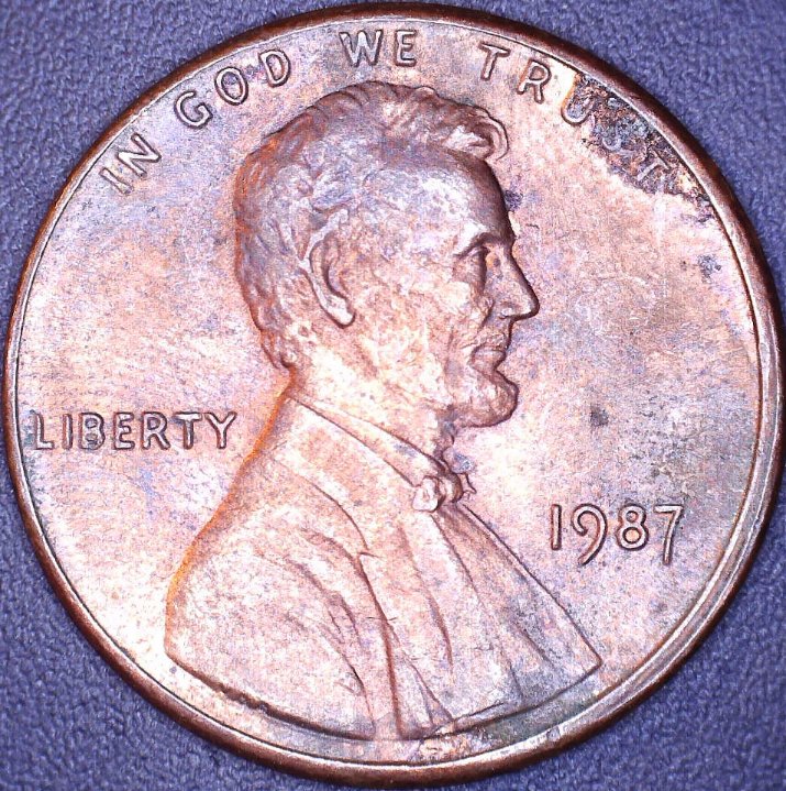 1987-P-Lincoln-Memorial-Cent-W/2-Die-Cracks-And-A-Mad.