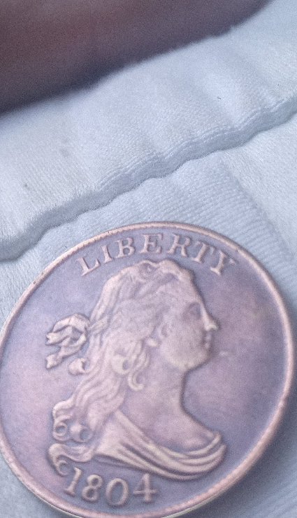 Draped-Bust-1804-Half-Cent-Spiked-Chin-Crosslet-4-No-Stems-Please-Help-Grade-And-Appraise