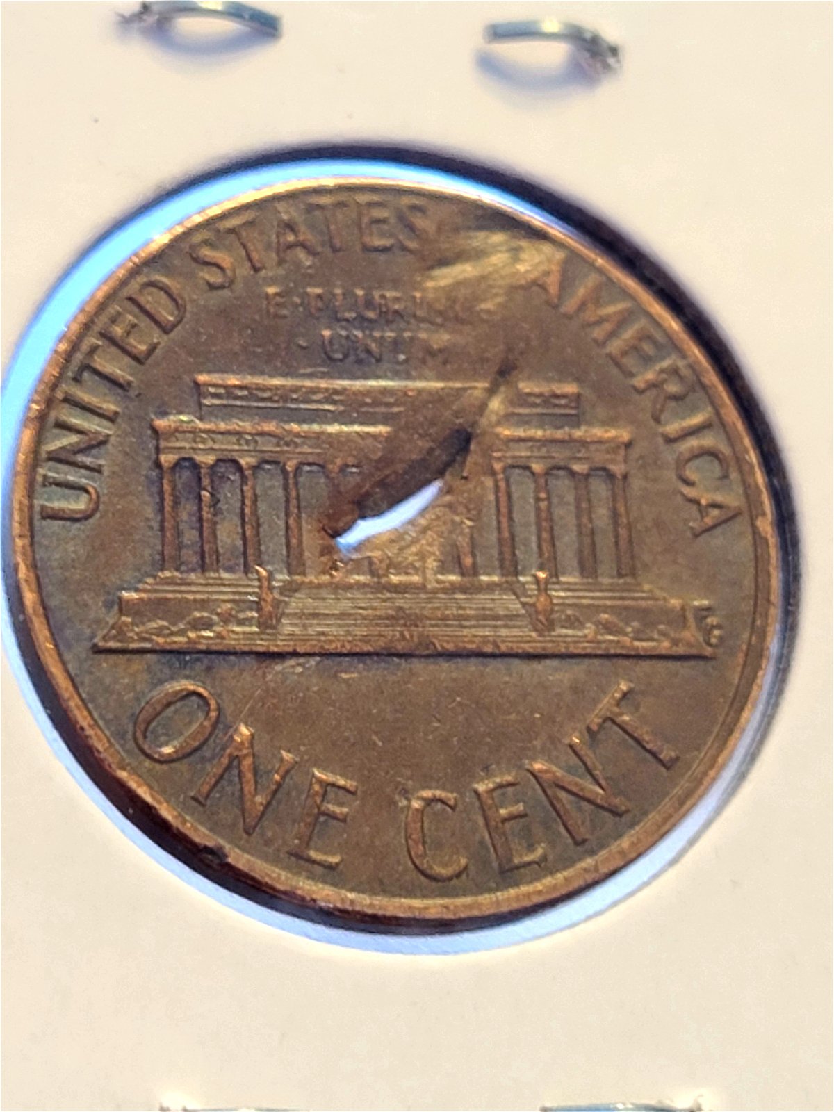 1973-D-Lincoln-Penny-Hole-Through-Coin