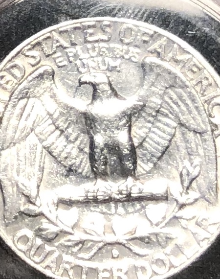 1964-D-Washington-Quarter,-Die-Cracks-Rev,-‘spitting-Eagle’?