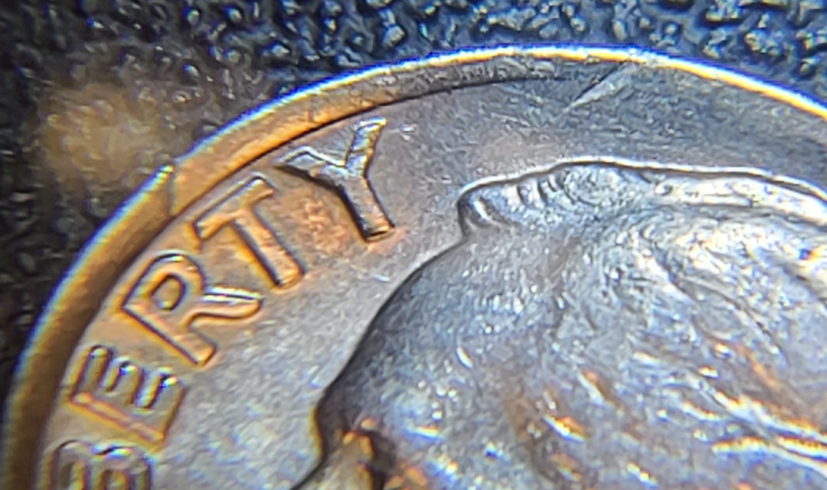 1985-P-Dime-Clashed-Die-Error