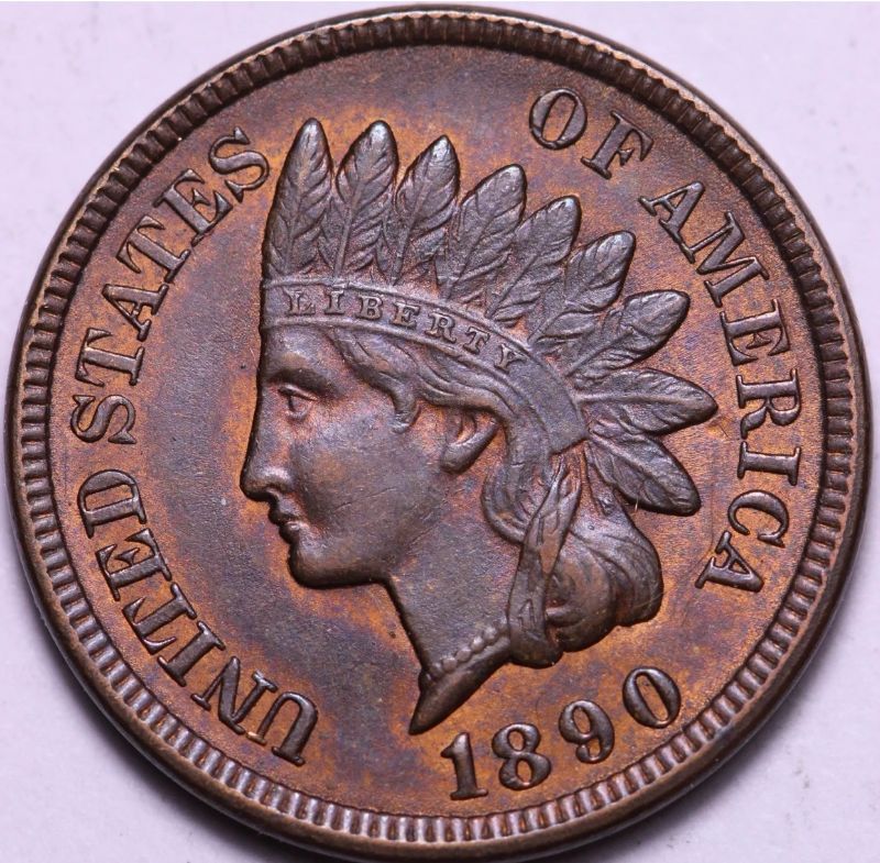1890-Indian-Cent-Misaligned-Die-Clash--Snow-16