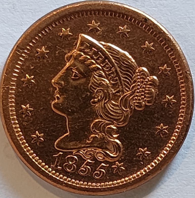 1855-Large-Cent---Grade?
