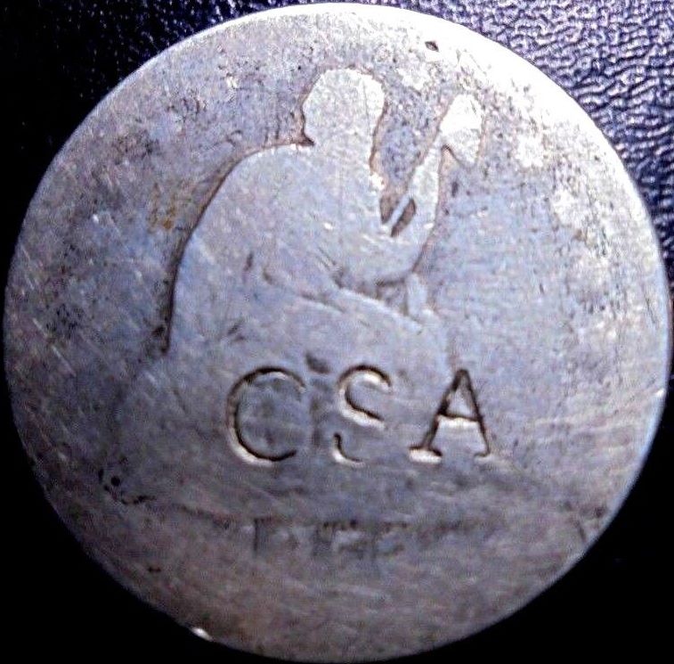 C-S-A.---Counterstamp-On-An-1853-Dime-....-Imho,-Spurious-At-Best!