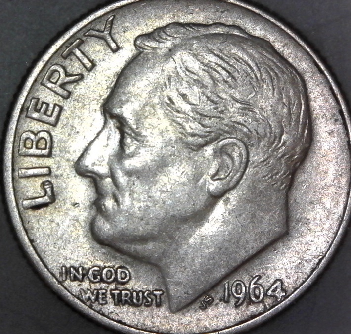 1964-D-Roosevelt-Dime---Doubling-On-Roosevelt-Face-Hot-Lips?