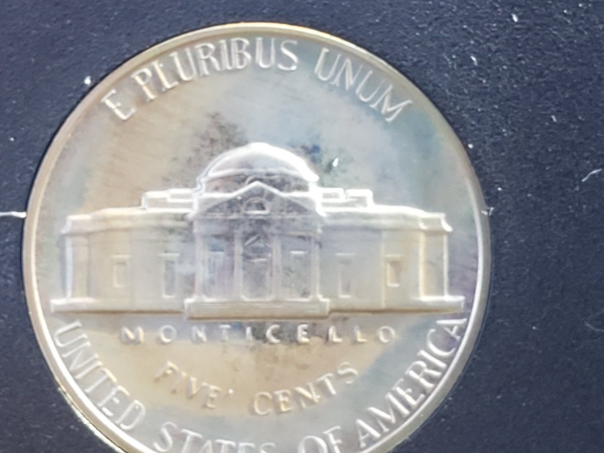 1970-S-Jefferson-Nickel.-Cool-Rainbow-Tone-Beginning