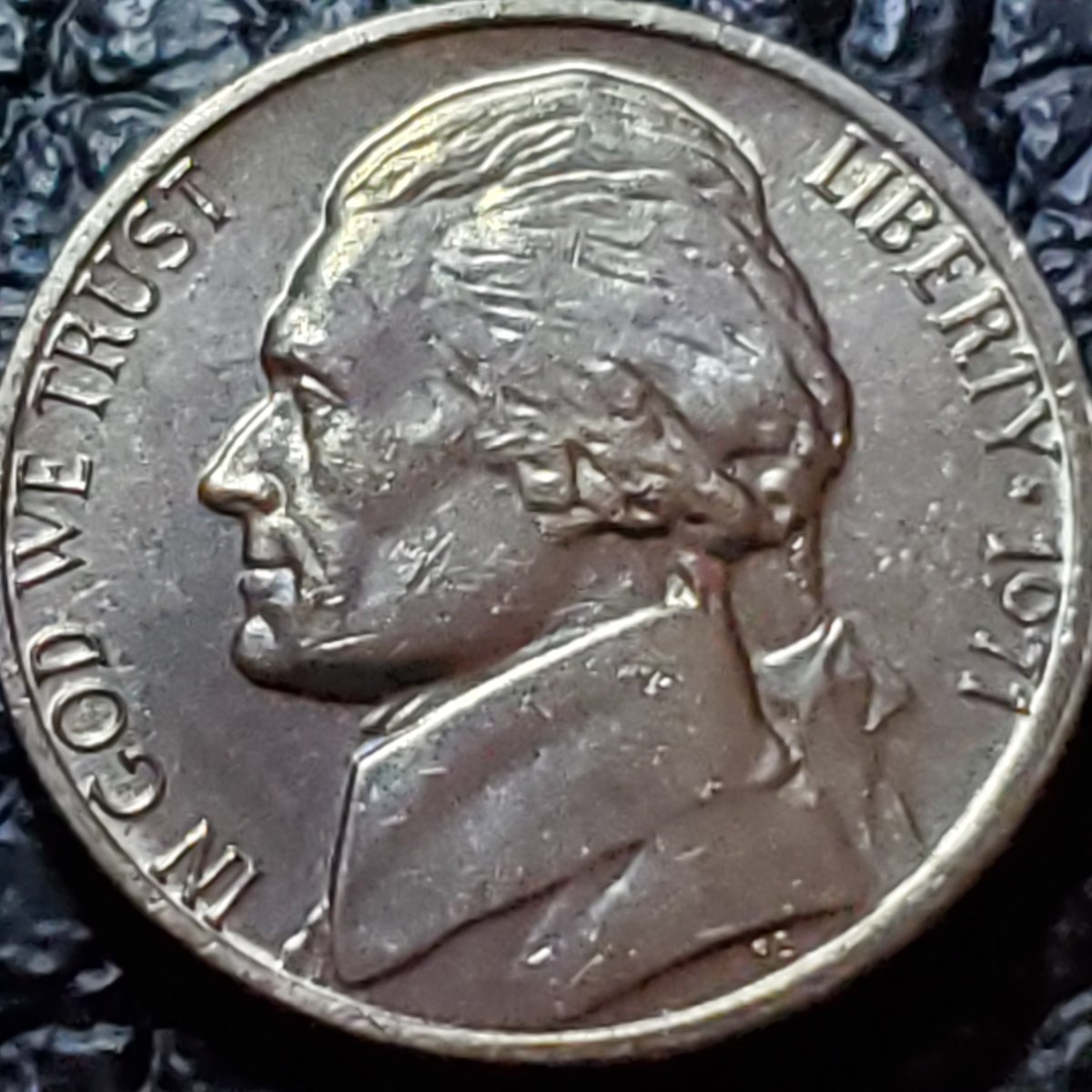1971-Jefferson-Nickel.-Curious-Of-Grade