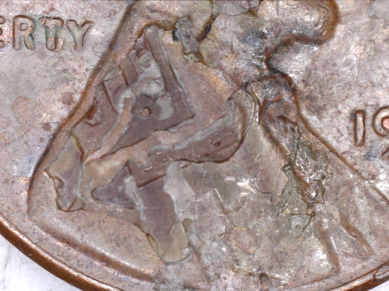 1962-Lincoln-Cent-With-Unique-Damage