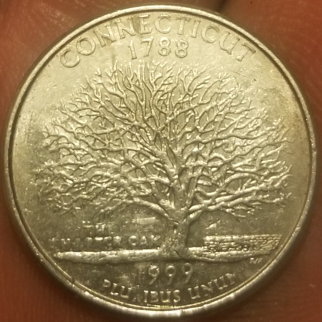 1999-P-Connecticut-Quarter-With-Collar-Clash-And-Struck-Through-Grease-Obv