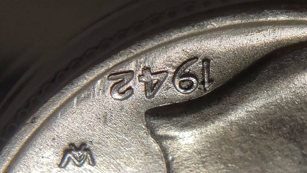 Possible-1942/1-Merc-Dime-W/-The-1-Mostly-Polished-Away