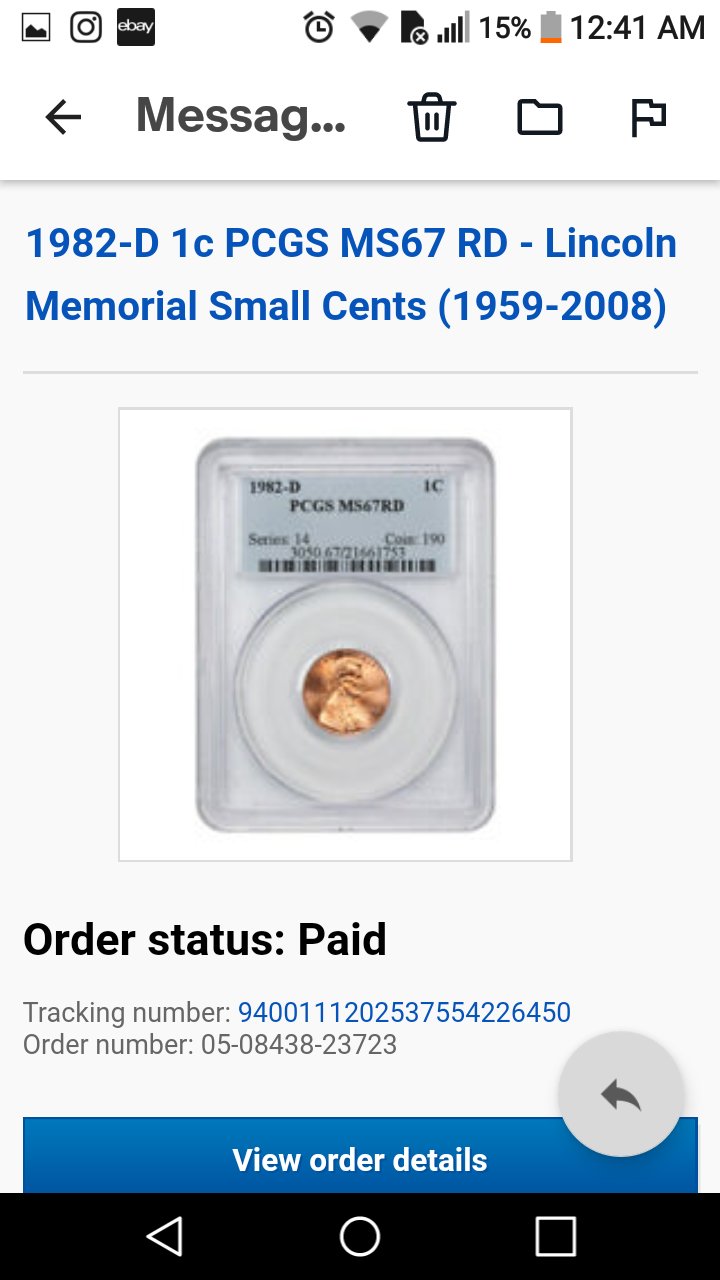 PCGS-Slabbed-1982-D-Small-Date-MS-67-Red.95%-Copper-5%-Zinc-3.1g?