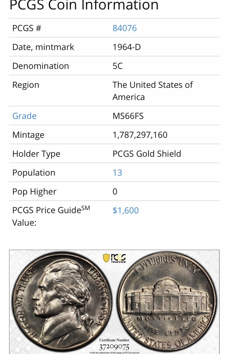 1964-D-Jefferson-MS-66fs!