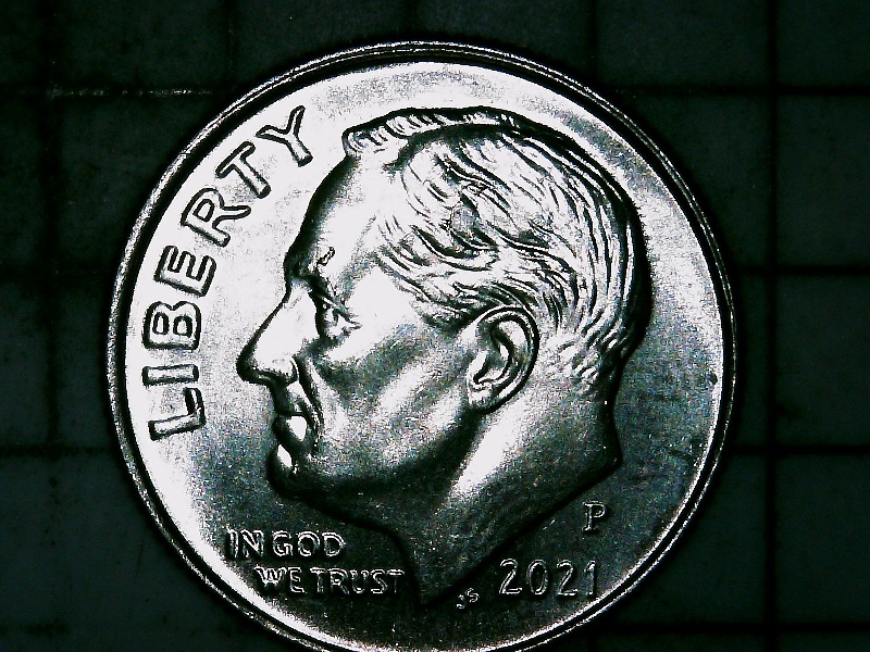 2021-P-Dime-Chipped/Cracked-OBV-And-Rev