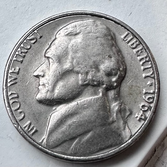 1994-P-Nickel:-Double-Sided-Jefferson-Reverse-Is-1964-Jefferson