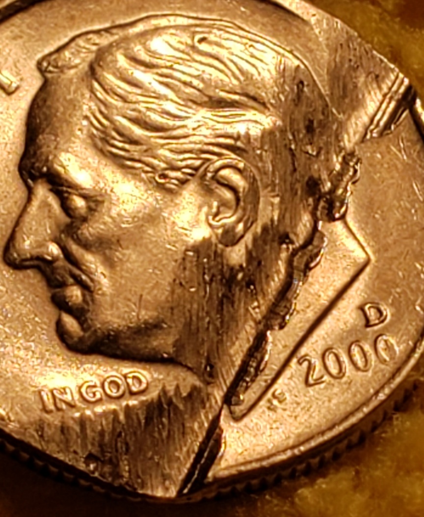 2000-D-Dime?-Any-Info-Will-Be-Greatly-Appreciated,-Saw-Mishap/Lamination-With-Bi-Level?-Weight-2.22g