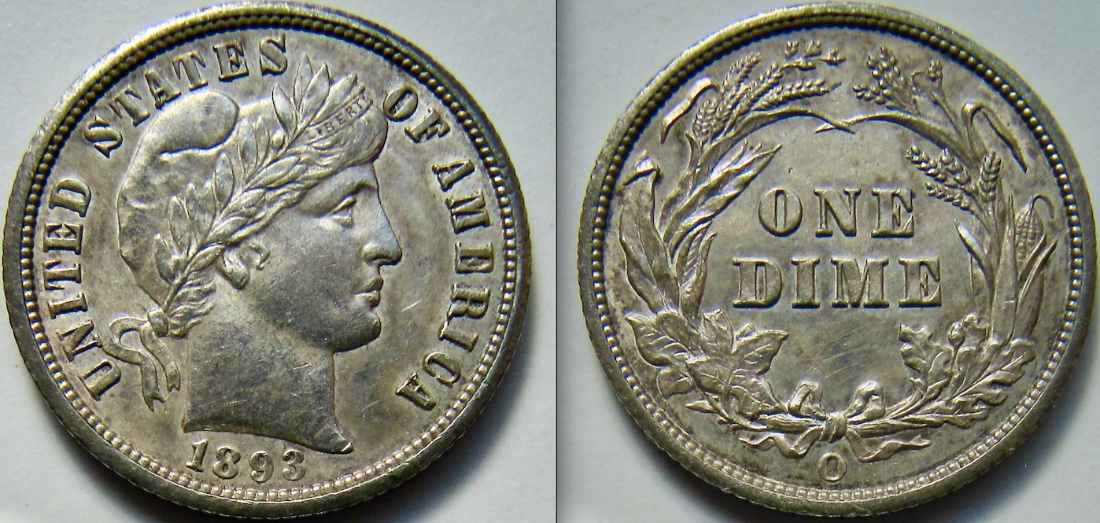 Two-New-Orleans-Mint-Barber-Dimes-For-Grading:-1893-O-And-1897-O