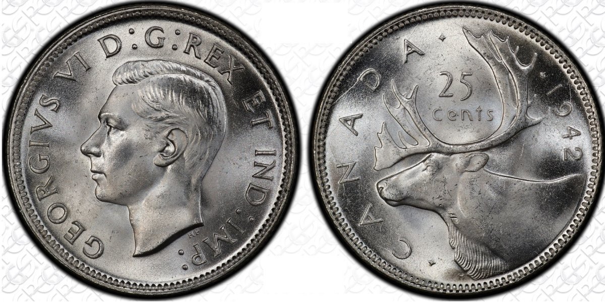 1942-Canadian-25-Cent,-You-Vs.-PCGS-Grading