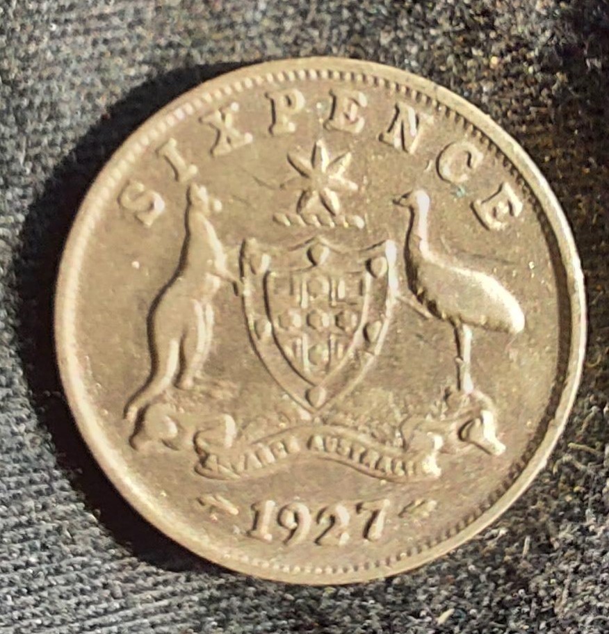 Just-Arrived.--1927-Australian-Six-Pence