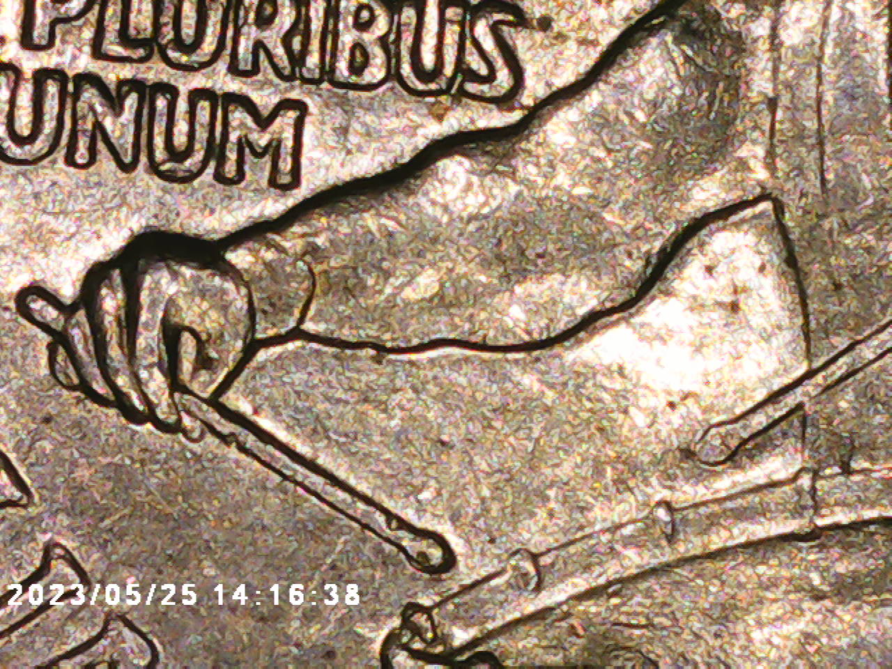 Fused-Fingers-On-A-Bicentennial-Quarter-1976-D