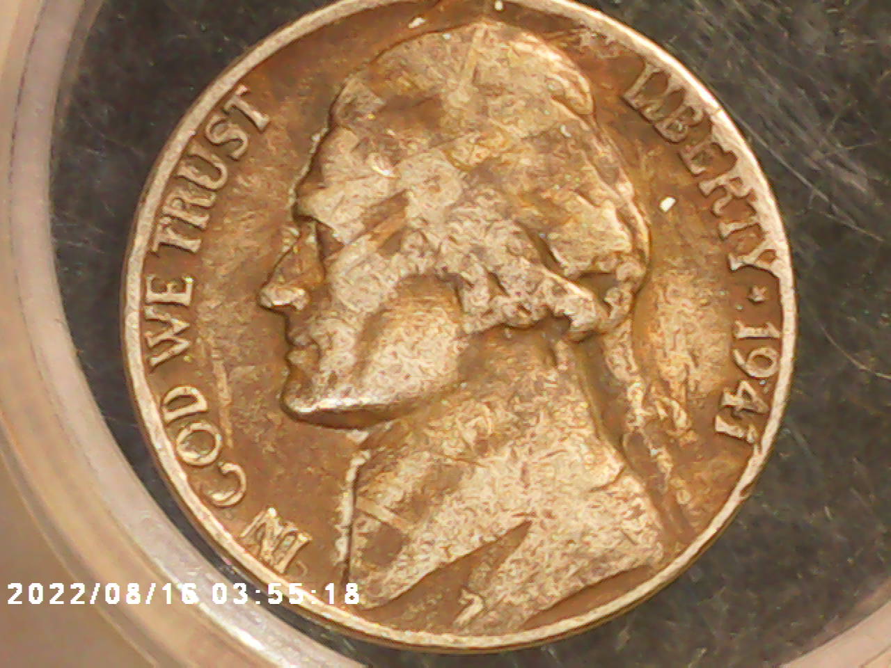 1941-Jefferson,-Strange-Patterns-In--The-Obverse