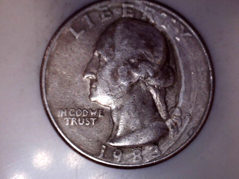 1983-D--U.-S.-Quarter--Struck-Off-Center,-Double-Struck?