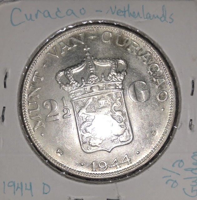 What's-The-Grade:-1944-D-Cura�ao-Netherlands-2-1/2-Gulden