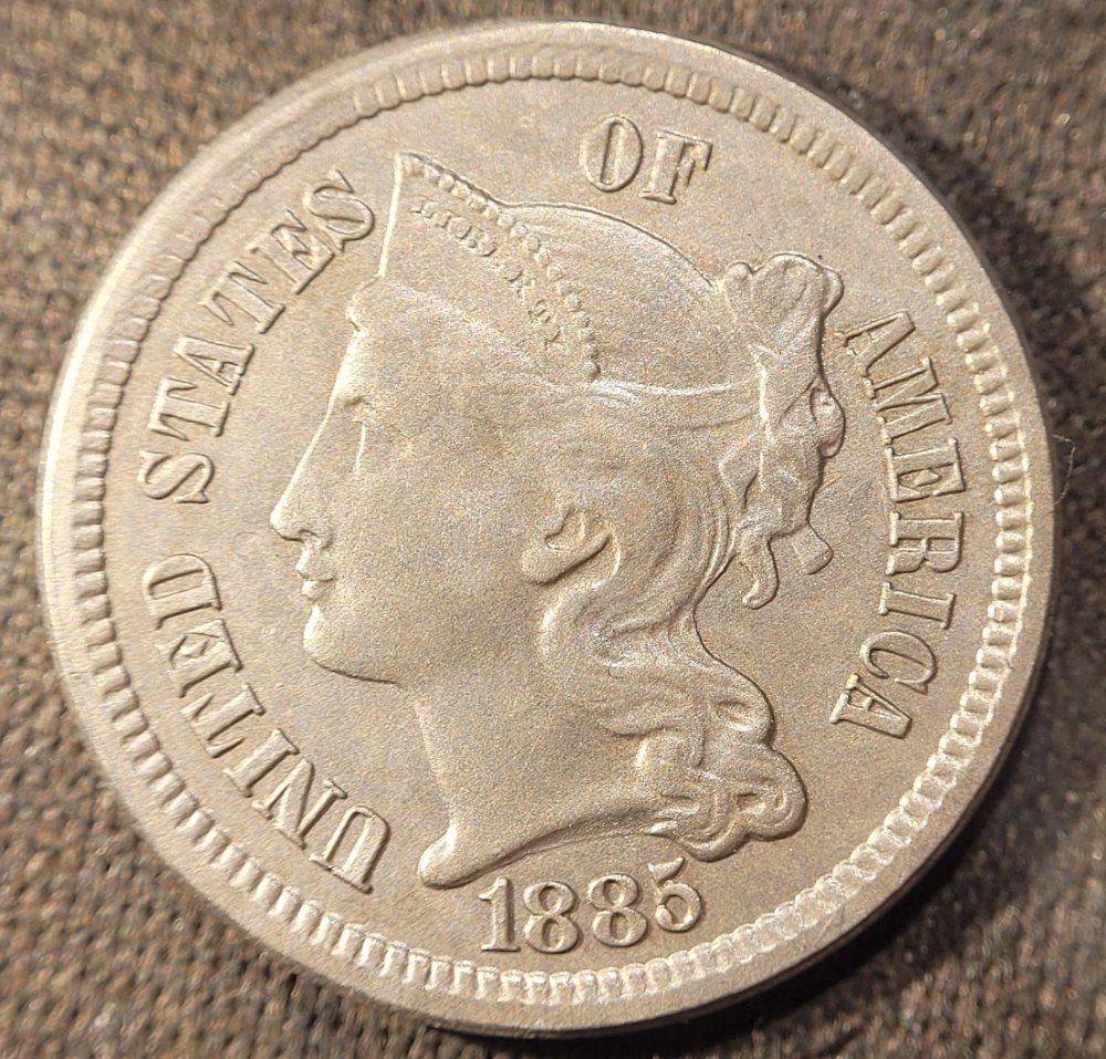 Unc-1885-3-Cent-Nickel-Business-Strike-Or-Proof?