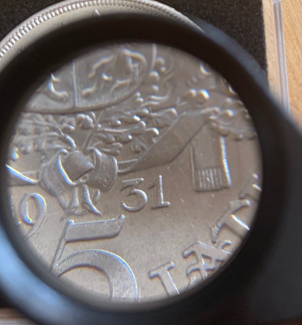 1931-Latvia-5-Lati-Silver-Coin