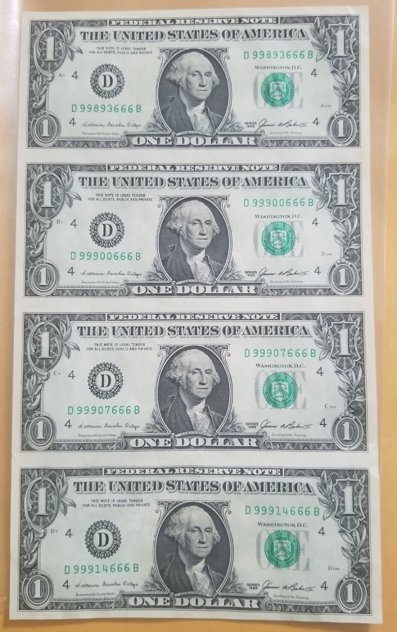 1985-Uncut-1-Dollar-Bills,-Help-With-Serial-Nomenclature