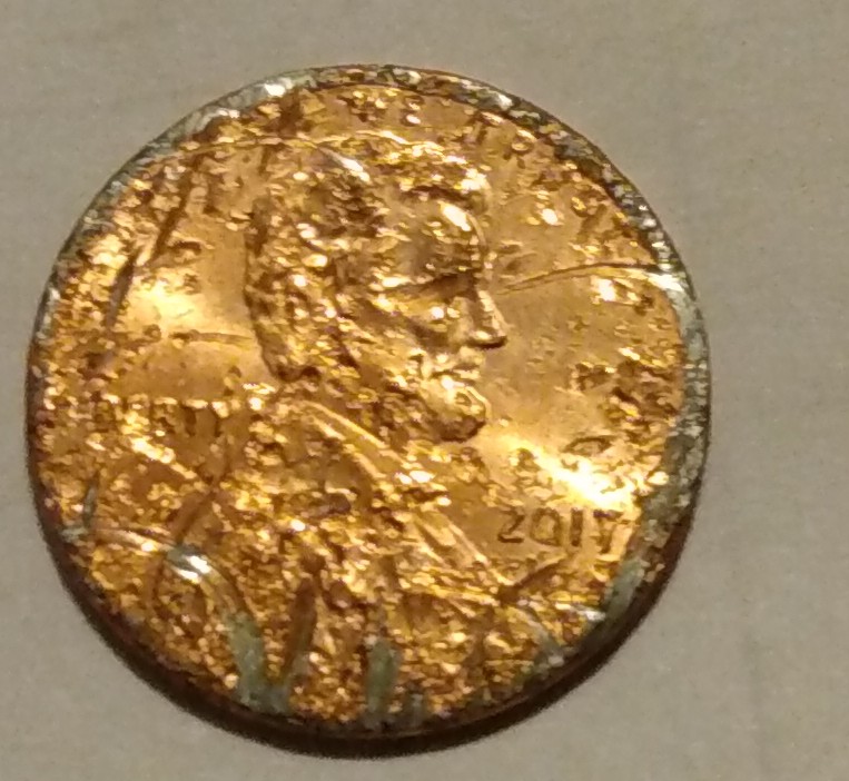 Not-Sure-What-Happened-To-This-Penny-But.how-Does-This-Come-Out-Of-A-Bank