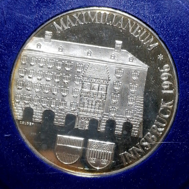 Austria:-Maximilianeum-Innsbruck-1996-Medal-?-Information-Requested!