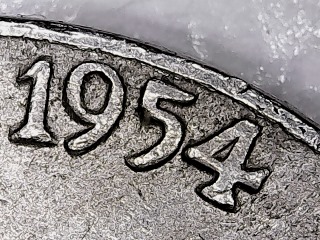 1954-S-Jefferson-Nickel:-Devices-In-Liberty-Are-Crowded