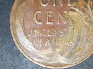 1945-S-Wheat-Penny-With-Smeared/Unusual-Back