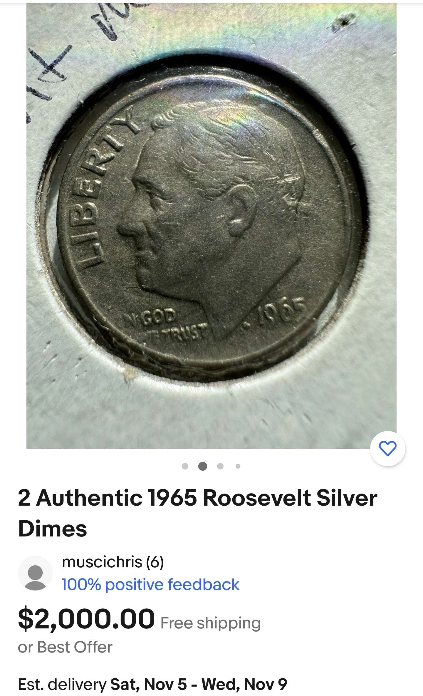 Silver-1965-Dimes-For-$2k-Ridiculous-Listing