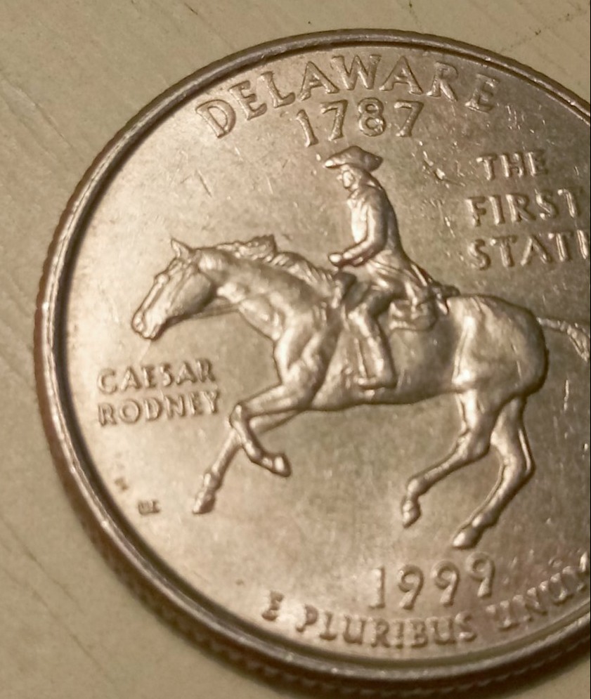 1999-Delaware-State-Quarter-Spitting-🐎