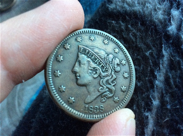 1838-Large-Cent-And-1834-Quarter-For-Grading