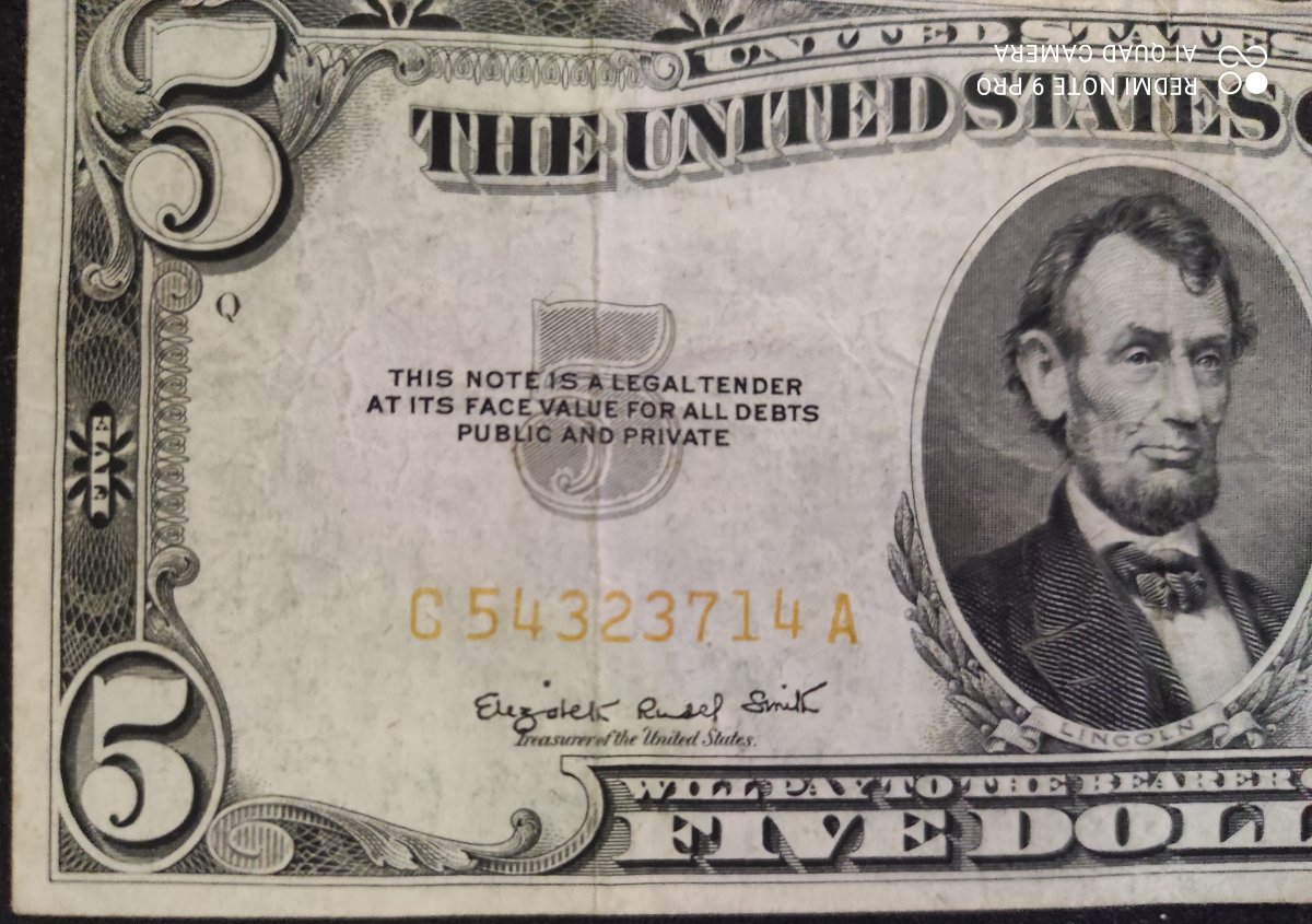 1953B-Yellow-Seal-5-Dollar-Bill
