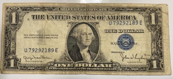 $1-1935-Silver-Certificate,-Misaligned-Serial#
