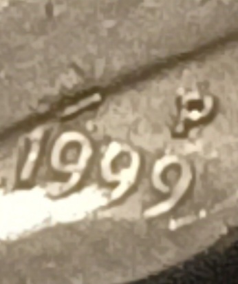 1999-US-Roosevelt-Dime-Chipped-In-Neck