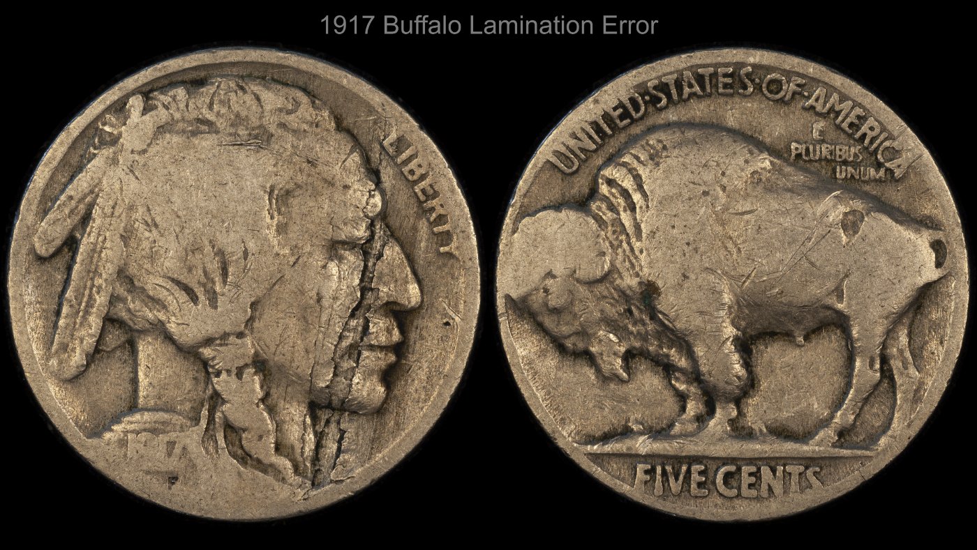 1917-Buffalo-Nickel---Nice-Lamination-Error
