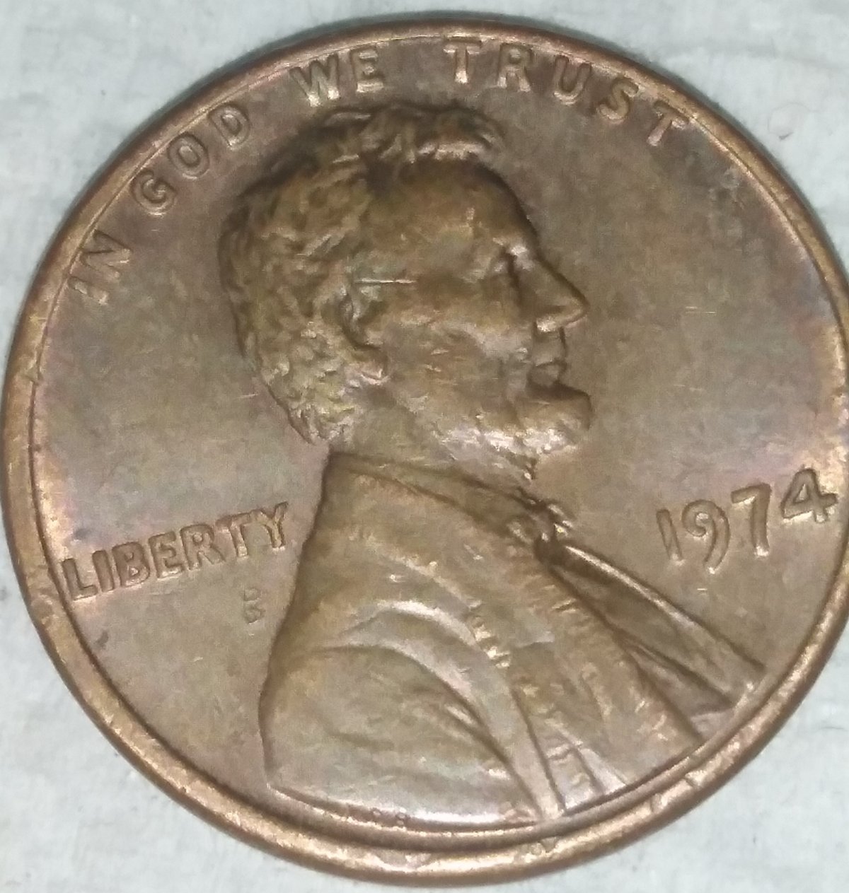 1974-Lincoln-Cent-Possible-Strike-Through-Error?