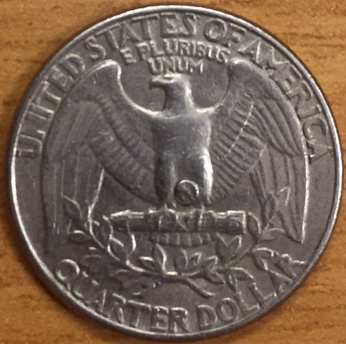 1985-Washington-Quarter-With-A-Hole/Indention-In-The-Very-Center