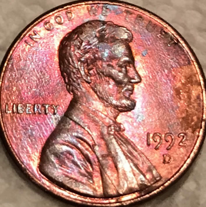 1992-D-Lincoln-Cent-Mr.-Pink!